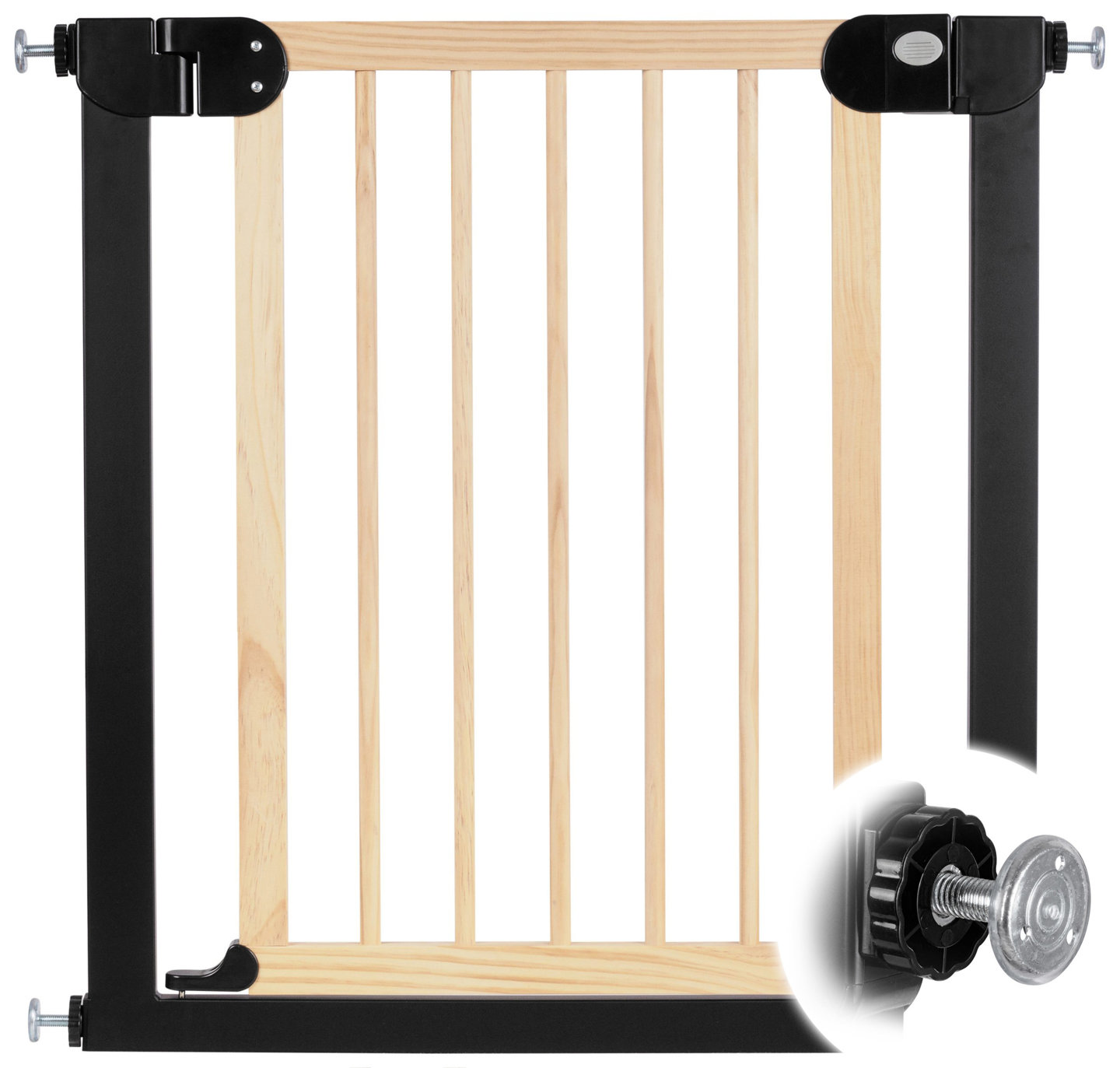 Dřevěná zábrana pro dveře a schody – ochranná bariéra – šířka 76...83cm